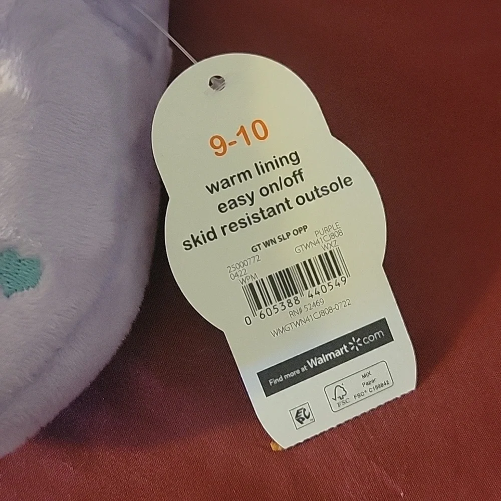 Wonder Nation Dream Big Slippers, Size: 9-10, NWT